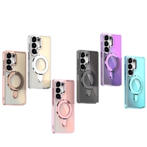 Funda de teléfono con soporte magnético amarillo Anti Color láser, funda de teléfono con protección a prueba de golpes para <span class=keywords><strong>Samsung</strong></span> <span class=keywords><strong>Galaxy</strong></span> S25 24 <span class=keywords><strong>22</strong></span> 21 Ultra - Product Image 3
