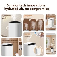 Humidificateur d'air portable à ultrasons 3L en plastique pour hôtel, maison, bureau, chambre à coucher