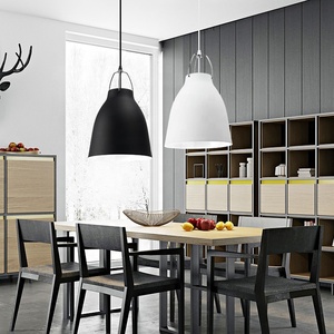 Lámpara colgante minimalista con forma de <span class=keywords><strong>campana</strong></span>, moderna, <span class=keywords><strong>industrial</strong></span>, de aluminio blanco, para restaurante, mesa de comedor, lámpara colgante para decoración del hogar - Product Image 2