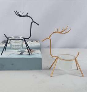 Bougeoir renne en fer européen, chandelier en forme de renne, porte-bougie pour décoration de la maison - Product Image 5
