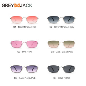 แว่นกันแดดกรอบเล็กมีสไตล์โลหะสีดำป้องกันรังสียูวี 400 แฟชั่นสำหรับทุกเพศสไตล์สตรีทคลาส 2 แว่นกันแดด - Product Image 4