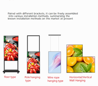 Pantalla LCD Android Inteligente de Alto Brillo (3000nits) para Ventanas con Control Remoto CMS en la Nube, Reproductor de Publicidad Digital