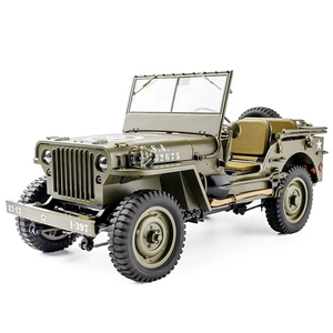 ROC Hobby FMS 1941 Willys MB Scaler Jeeps RTR 2.4G Radio 1:12 Scale All Terrain 4WD Télécommandé RC Mini Crawler <span class=keywords><strong>Jouet</strong></span> de loisir - Product Image 1