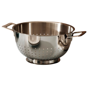 Colador de acero inoxidable para comida y frutas, colador de estilo moderno, colador de acero inoxidable, duradero, elegante, para uso en la cocina del hogar - Product Image 3