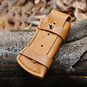 Outdoor Leather Knife Sheath Foldable Tool Storage Bags Portable Knife Pouches For Men