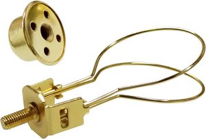 Adaptateur de support de lampe à vis en métal HLH Or/Nickel/Noir, résistant à la rouille, tête décorative, support de fixation DIY pour luminaire à clipser - Product Image 2