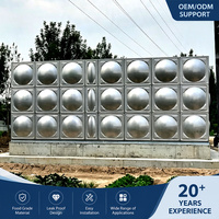 Réservoir d'eau en acier inoxydable grande capacité 304 50m³ 100m³ 500m³ modulaire préassemblé pour la lutte contre les incendies et les réservoirs municipaux