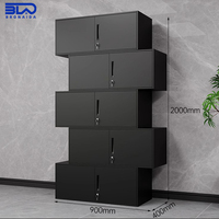 Armoire de classement mobile moderne en métal avec roulettes réglables et verrouillables pour le rangement de documents et de dossiers sous le bureau, à la maison ou au bureau