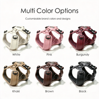 Harnais pour chien en cuir de luxe, robuste, personnalisable avec la marque OEM, accessoires pour la promenade des animaux de compagnie