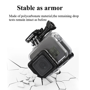 Boîtier anti-poussière et étanche avec objectif pour sous-marin 45m, noir, compatible avec <span class=keywords><strong>GoPro</strong></span> <span class=keywords><strong>Hero</strong></span> 7, 6, 5/<span class=keywords><strong>2018</strong></span>, pas besoin de démonter - Product Image 5