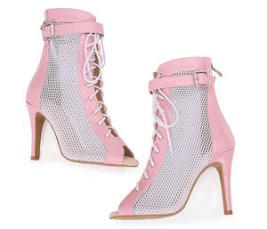 Zapatos de Baile Latino, Salsa y Salón Rosa de 10 cm para Práctica y Actuación - Product Image 4
