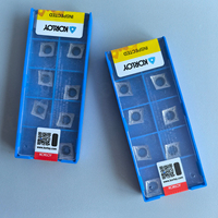 Plaquettes de tournage externes KORLOYS personnalisables CCGT09T304-AK H01 en carbure de tungstène, forme losange, revêtement PCD, pour tournage CNC, acier