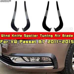 For VW Passat B7 2011-2015 Body Kit Wind Knife Spoiler Tuning Air Blade Front Bumper Side <b>Splitter</b> Car Accessories - Product Image 1