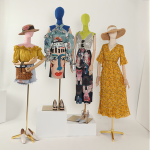 Mannequin de vitrine pour robe de mariée, modèle féminin en daim coloré, style japonais et coréen, avec taille torsadée - Product Image 3