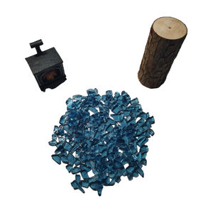 Cuenco de fuego de vidrio sólido de 6 mm, azul <span class=keywords><strong>caribeño</strong></span>, sin reflejos, para fuego directo, para uso en exteriores, decoración de sala de estar y hoteles - Product Image 6