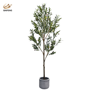 Gần như tự nhiên nhỏ 1 mét 6 feet 6ft lớn giả cây nhân tạo trong nhà <span class=keywords><strong>9</strong></span> feet 8 <span class=keywords><strong>ft</strong></span> 2.2m lớn chậu Cây Ô Liu giả - Product Image 3