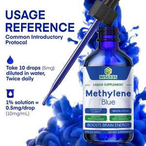 Gotas Líquidas de Azul de Metileno 1% Grado USP, Gotas Nootrópicas para la Claridad Cognitiva y el Enfoque Mental, para la Memoria y el Rendimiento de la Atención - Product Image 3