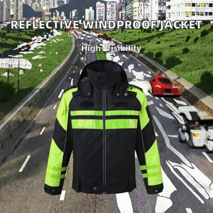 Chaqueta de Seguridad de Poliéster Transpirable y Reflectante de Alta Visibilidad para Hombre |   Ropa de Trabajo Industrial para Trabajadores de la Construcción y de Carreteras - Product Image 2