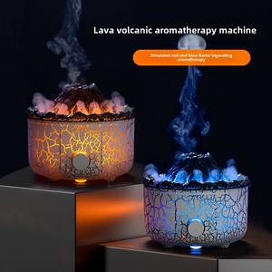 Nuevo y creativo humidificador eléctrico <span class=keywords><strong>de</strong></span> escritorio, máquina <span class=keywords><strong>de</strong></span> aromaterapia <span class=keywords><strong>de</strong></span> Lava volcánica, anillo <span class=keywords><strong>de</strong></span> humo simulado, llama, uso doméstico, Material plástico - Product Image 5