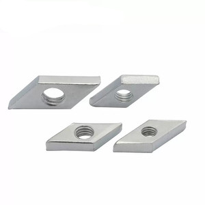 Écrous losangés galvanisés M4 M5 M6, accessoires pour rainures en T en aluminium, écrous en acier inoxydable - Product Image 4
