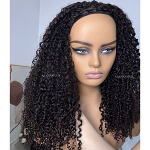 Nuovo arrivo parrucche mezze ricci <span class=keywords><strong>Afro</strong></span> crespi personalizzate da <span class=keywords><strong>donna</strong></span> capelli umani grezzi vergini 200% densità naturale <span class=keywords><strong>Afro</strong></span> riccioli mezza <span class=keywords><strong>parrucca</strong></span> - Product Image 4