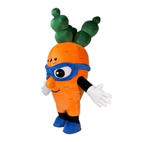 Costume de Mascotte Gonflable Géant de 2,6 m en Forme de Carotte pour Adultes, Idéal pour les Divertissements