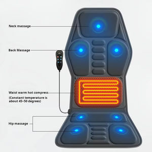 Taşınabilir Tam Vücut Isıtmalı Rahatlatıcı Sırt Elektrikli Shiatsu Masaj Minderi Koltuk Araba Masaj Koltuğu Kılıfı Ev Sandalyesi için - Product Image 4