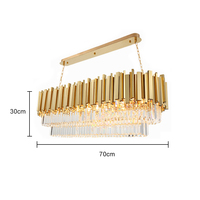 Lustre Led suspendu en cristal au design moderne, Luminaire décoratif d'intérieur, idéal pour un salon ou une salle à manger, ou comme décoration de mariage