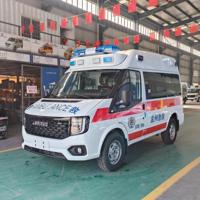 Véhicule d'ambulance d'urgence JMC avec surveillance supérieure et équipement de soins médicaux de base pour le transfert de patients