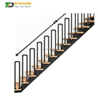 Rampe d'escalier en U DF, garde-corps d'escalier intérieur/extérieur en acier inoxydable, garde-corps de sécurité pour marches d'escalier