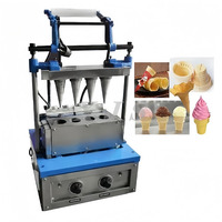 Cônes roulés de cornet de poke de crème glacée de cuisson de cône de sucre de roulement rotatoire faisant la machine