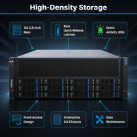 Server Rak 4U Prosesor Multi Core yang Ditingkatkan Memori Massal yang Dapat Diperluas Rakitan Kipas Redundant Slot Drive Hot Swap YUFENG G5500 V7-A