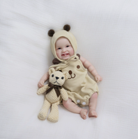 Poupée Bébé Reborn Réaliste de 12 Pouces, Poupée Nouveau-né en Silicone Solide Souple et Flexible, Cadeau de Guérison et d'Édification, Article de Collection