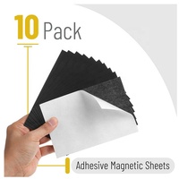 Feuilles Magnétiques Adhésives 4" x 6" Paquet de 10, Aimants Photo Magnétiques Souples, Feuilles Aimantées Découpables