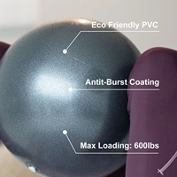Produsen 25cm bola Pilates Glute Lift bola jerami untuk kebugaran Logo kustom fitur latihan PVC Mini Pilates Yoga bola