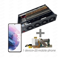 Granja Bots Mobile Motherboard Farm Box Phone 20 Port USB Hub Fungsi OTG DIY Kompatibel Android Kit Kipas Pendingin 14PCS