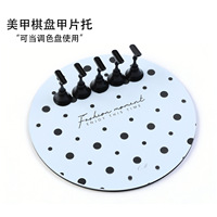 Support de Présentation Professionnel en Plastique pour Ongles, Nouveau Design Papillon, 5 Pièces, Argent Rose, Présentoir à Ongles Personnalisable pour Salons de Manucure