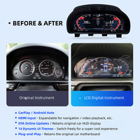 Écran LCD numérique de tableau de bord de 12,3 pouces, compteur de vitesse, panneau de tableau de bord, conserve le HUD d'origine pour BMW Série 3 F30 F31 F34 F35 2012-2019
