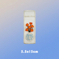 Applique brodée en organza motif fleur, patch en maille pour vases, marque-page créatif pour vêtements, sacs, accessoires de confection DIY, personnalisable
