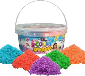 Perfect Kraft 500gBulk Foam A Live Sand <span class=keywords><strong>Magic</strong></span> Sand Play secchio di sabbia per mescolare, modellare e fondere-5 colori di morbido, Squishy, - Product Image 1