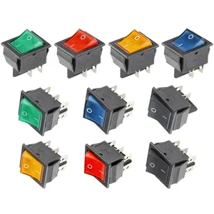 Interrupteur à bascule étanche IP67 KCD1 KCD3 KCD4 KCD5 KCD11 15A/20A 250VAC, 3 positions marche-arrêt-marche avec LED rouge, interrupteur à bascule 4/6 broches - Product Image 3
