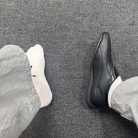 Xinzirain personnalisé sans lacet bout rond en cuir véritable hommes plat décontracté formation chaussures de course