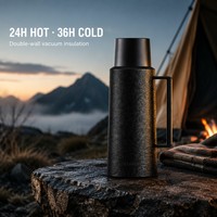 Bouteille isotherme en titane pur pour l'aventure, grande capacité, bouilloire en titane