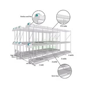 Sistema <span class=keywords><strong>de</strong></span> Cultivo Hidropónico, Estante <span class=keywords><strong>de</strong></span> Cultivo Vertical Móvil para Invernadero - Product Image 2
