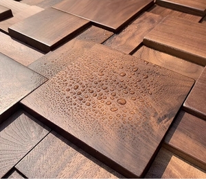 Mosaico de Madera Maciza de Nogal Negro, Arte Moderno en 3D, Panel de Pared de Mosaico de Madera, Paneles de Madera, Decoración de Paredes, <span class=keywords><strong>Interior</strong></span> - Product Image 4