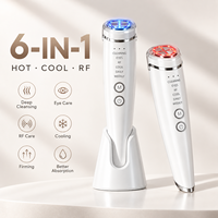Appareil de nettoyage facial professionnel 6 en 1, chaud et froid, pour soins du visage à domicile, machine de beauté pour le contour de la mâchoire et les soins sous les yeux