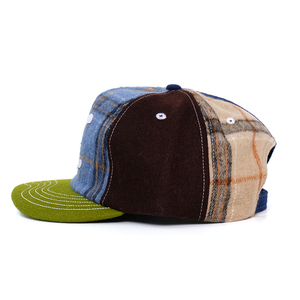 Casquette de baseball vintage rétro en laine à 5 panneaux non structurée de haute qualité avec logo personnalisé pour homme, hiver - Product Image 3