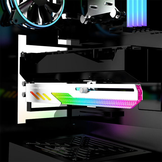 COOLMOON Best Selling Computer Graphics Card Support ARGB PC Gaming Accessories Riser GPU in Stock Cheap Price GPU Holder