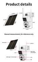 Caméra de sécurité solaire V380 Pro à double objectif 6MP, étanche, sans fil, alimentée par batterie, pour extérieur, commande en gros