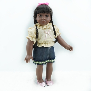 Première poupée bébé populaire, poupées jeunes filles noires, <span class=keywords><strong>tête</strong></span>, bras et jambes en vinyle souple avec cheveux <span class=keywords><strong>afro</strong></span> - Product Image 2